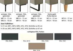 DFM Polstermöbel Maximilian Sofa mit Ottomane Best