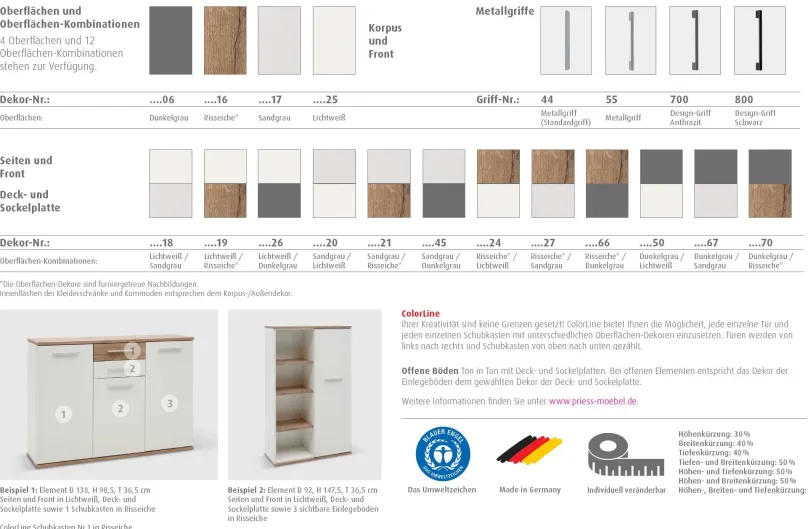 Priess New York Kleiderschrank schmal Outlet