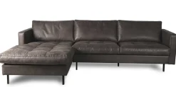 D&N Polstermöbel Optima 2-Sitzer Sofa mit Ottomane