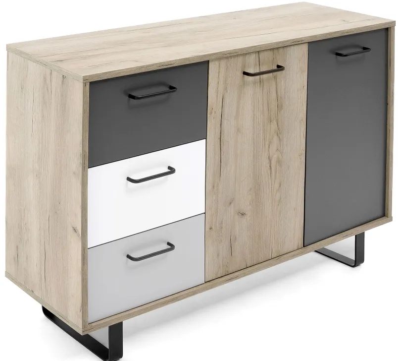 mkpreis Orlando günstige Kommode 120 cm mit Schubkästen u. Türen Hot