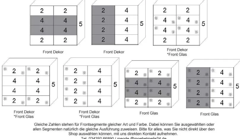 Staud Möbel GmbH & Co.KG Paros Kleiderschrank mit Glastüren Sale