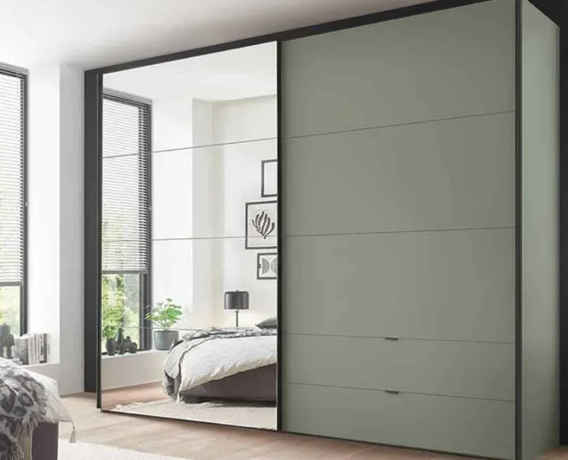 Staud Möbel GmbH & Co.KG Paros Kleiderschrank mit Spiegel und Schubladen