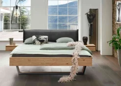 Forestales Redwood Holzbett mit Polsterkopfteil Discount