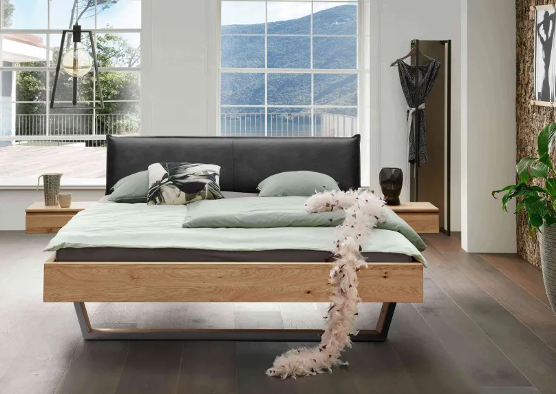 Forestales Redwood Holzbett mit Polsterkopfteil Discount