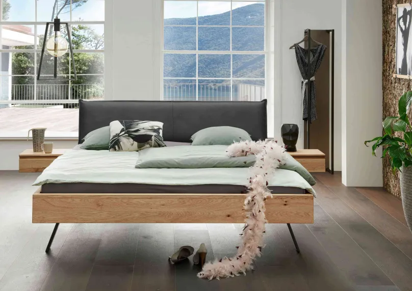 Forestales Redwood Holzbett mit Polsterkopfteil Discount