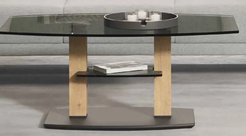Vierhaus Vertrieb GmbH & Co. KG Rimini Deluxe höhenverstellbarer Couchtisch Glas Online