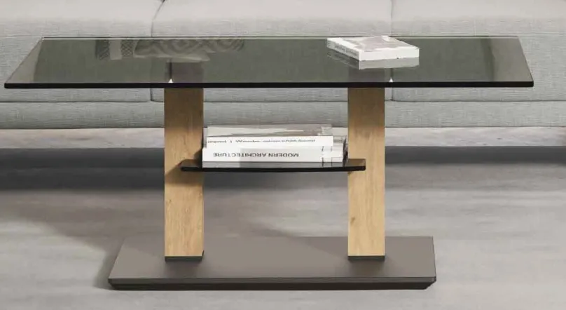 Vierhaus Vertrieb GmbH & Co. KG Rimini Deluxe höhenverstellbarer Couchtisch Glas Online
