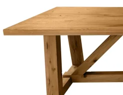 MKS Möbel Rustic Max rustikaler Massivholztisch rustic, wildeiche 200x100 / 220x100 cm Outlet