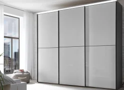 Staud Möbel GmbH & Co.KG Satino Linea Kleiderschrank Glas matt New