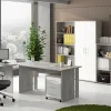intra Saturn Büroeinrichtung in Beton-Optik komplett