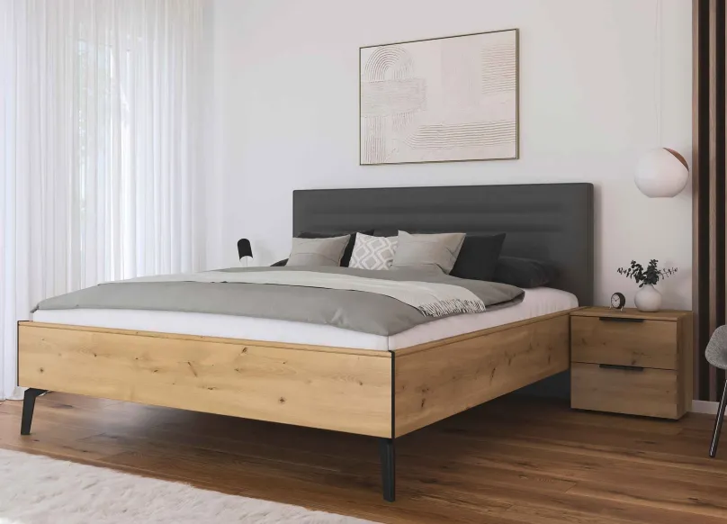 Rauch Scale Bett eiche mit Polsterkopfteil Best