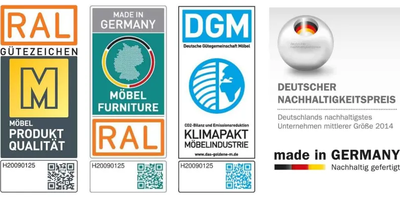 Rauch Scale Bett eiche mit Polsterkopfteil Best