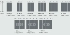 Rauch Scale Linea Trio Schwebetürenschrank mit Spiegel Hot