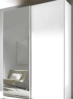 Staud Möbel GmbH & Co.KG Sinfonie Kleiderschrank weiß mit Spiegel New