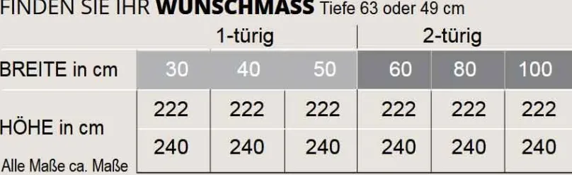 Staud Möbel GmbH & Co.KG Sinfonie Plus Nova Drehtürenschrank mit Spiegel Outlet