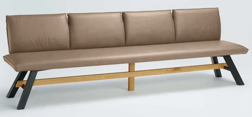 Schösswender Möbel Sitzbank 160 cm mit Rückenlehne
