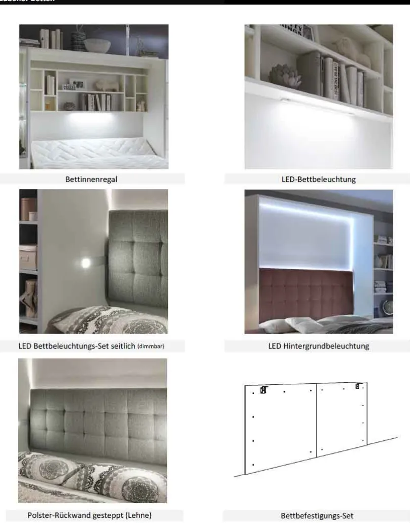 Nehl Smart & Clever Schrankwand mit Bett Clearance