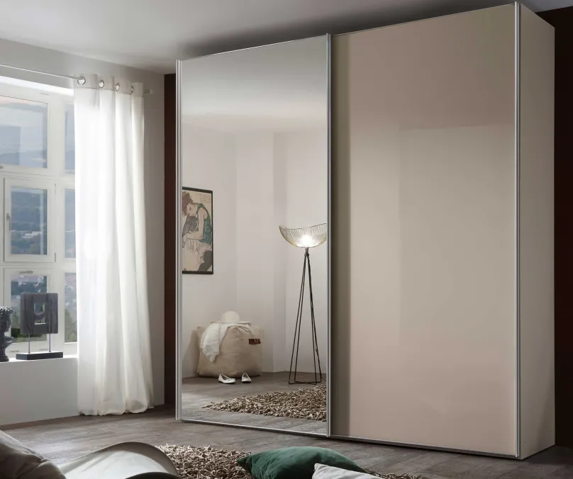 Staud Möbel GmbH & Co.KG Sonate Rom Kleiderschrank 200 cm breit mit Spiegel Discount