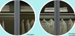 Wiemann Möbel Split Kleiderschrank Glas durchsichtig Hot