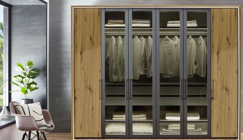 Wiemann Möbel Split Kleiderschrank Parsolglas