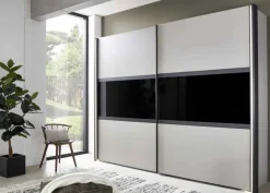 Wiemann Möbel Split Schwebetürenschrank grau New
