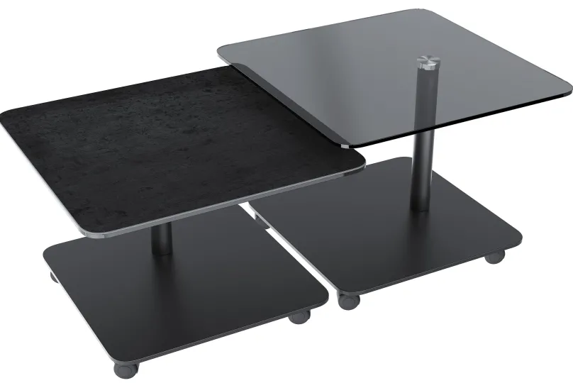 Akante Thales Tisch mit Rollen 60x60 Clearance