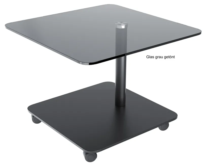 Akante Thales Tisch mit Rollen 60x60 Clearance