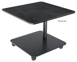 Akante Thales Tisch mit Rollen 60x60 Clearance