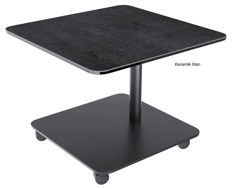 Akante Thales Tisch mit Rollen 60x60 Clearance