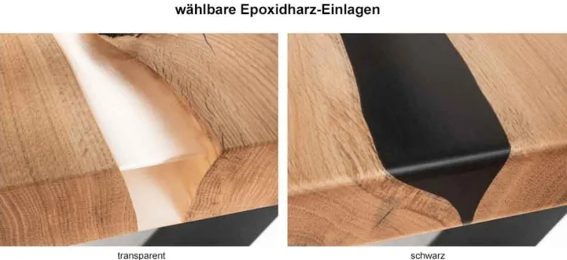 TPT Möbel TPT Holztisch mit Metallgestell New