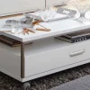 MCA Furniture Trento Couchtisch weiß mit Schublade Clearance