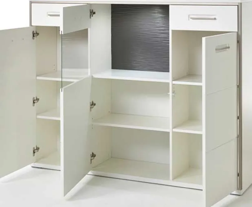 MCA Furniture Trento Highboard weiß Hochglanz Outlet