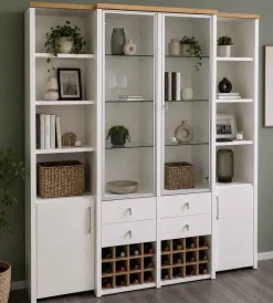 Wehrsdorfer Vitrinenschrank weiß Discount