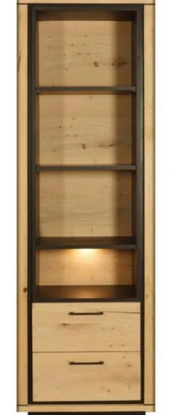 Larix Wohnwand eiche teilmassiv Outlet